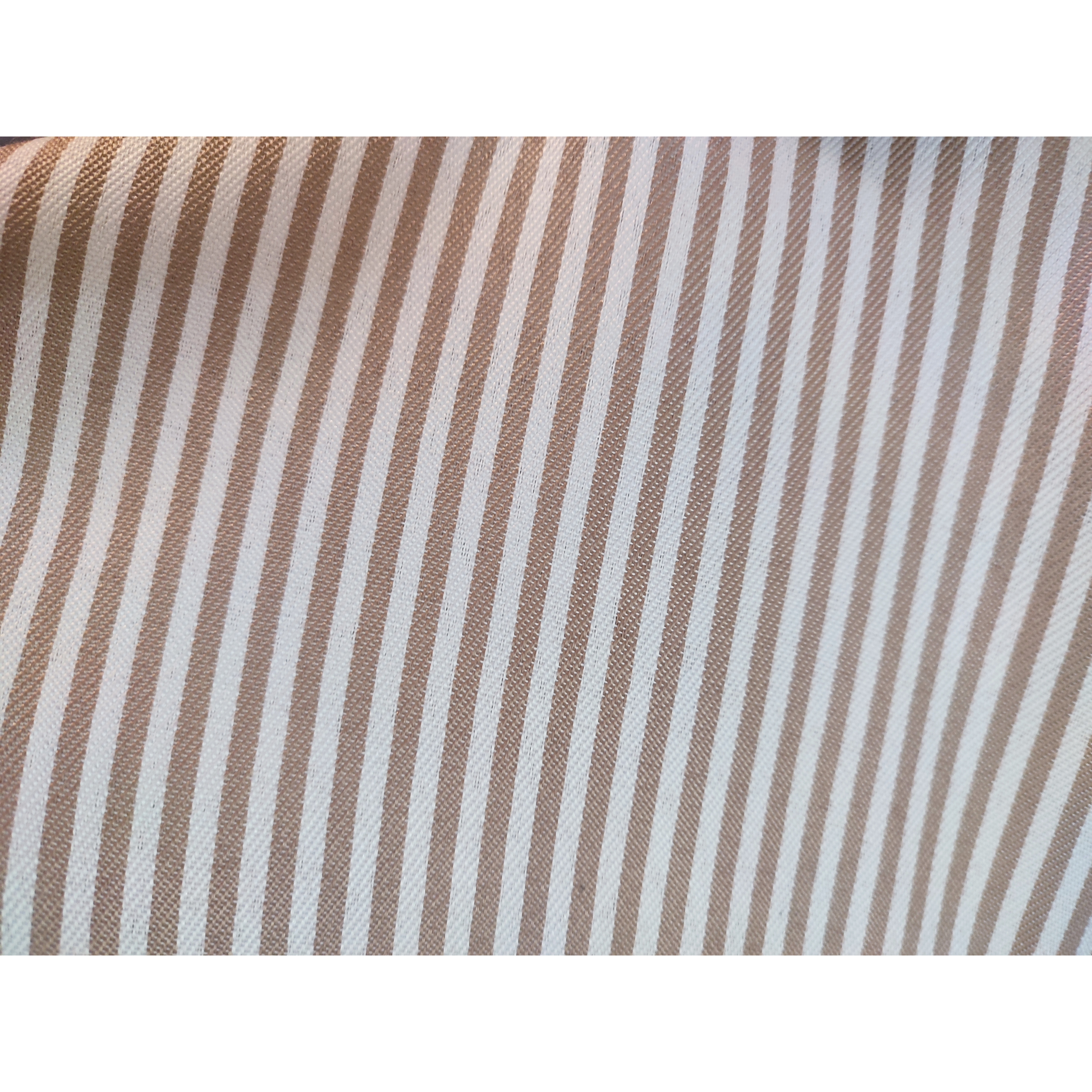 پارچه کتان راه راه کرم